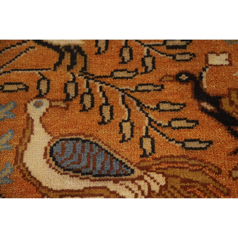 Animals Ziegler Oriental Large Rug Handmade Wool Carpet - 9'10" x 13'9"
