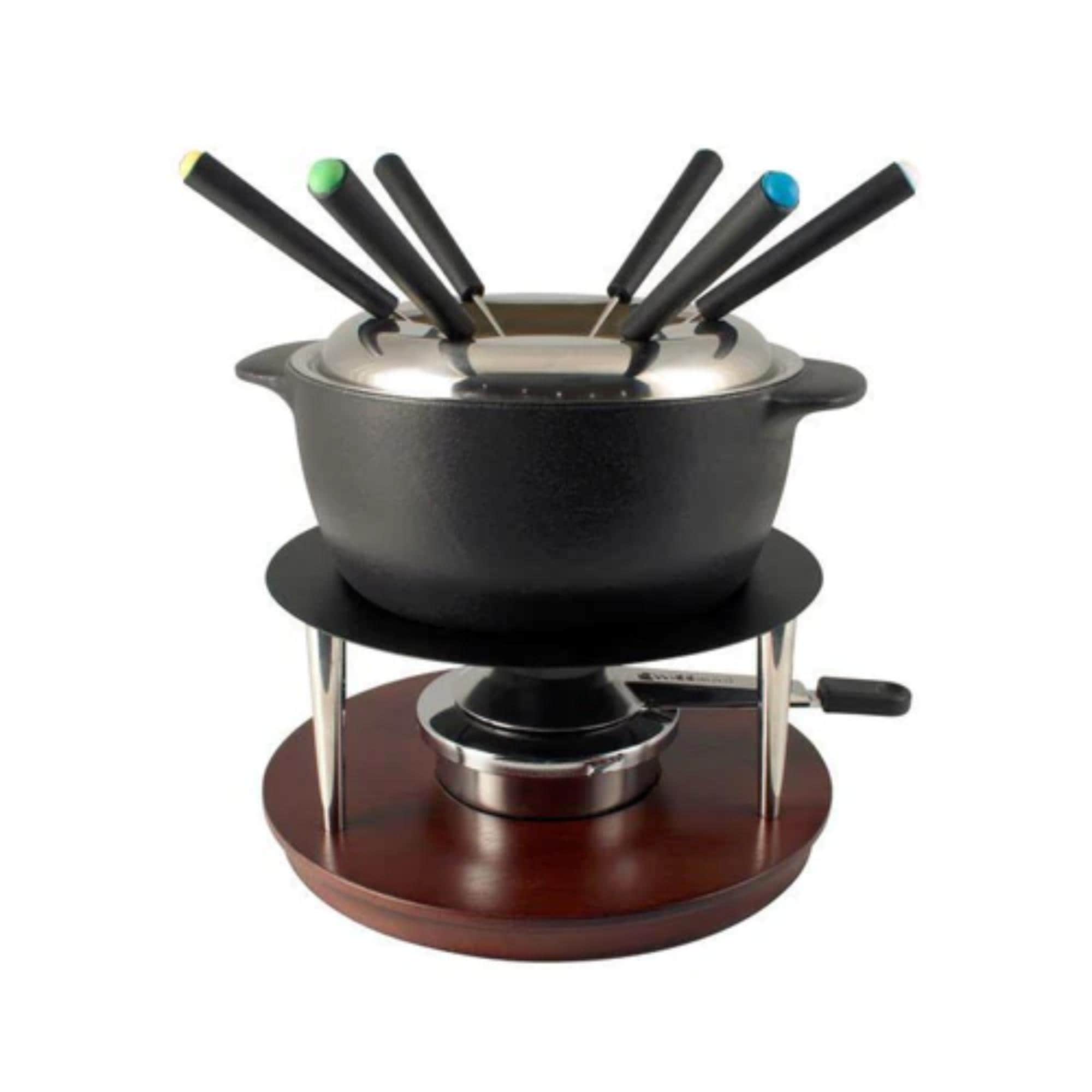 Swissmar Summit 10-Piece Cast Iron Fondue Set