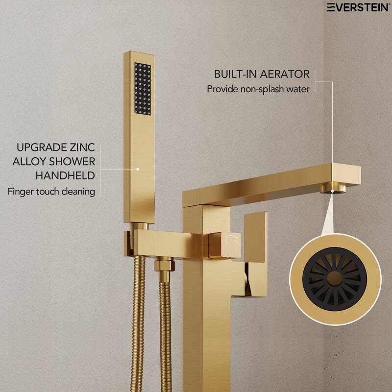 Single-Handle Claw Foot Freestanding Tub Faucet With Hand Shower