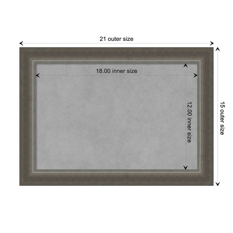 Amanti Art Domus Dark Silver Framed Magnetic Board - Board Size 18x12