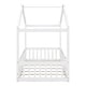 preview thumbnail 7 of 71, Kids Bed Frame, House Shape Floor Platform Bed Frame, Twin/Full Size Wood Bed with Fence for Child/Teens/Girls/Boys