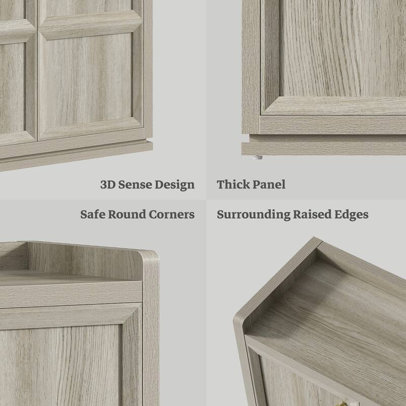 Multifunctional Minimalist Side Cabinet with 3D Design