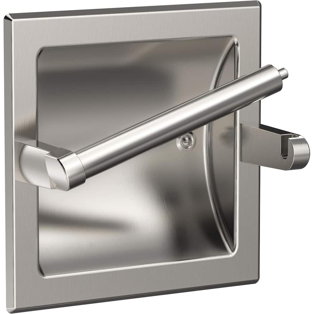 Embedded toilet paper holder, modern hotel style rotating wall mounted toilet paper holder