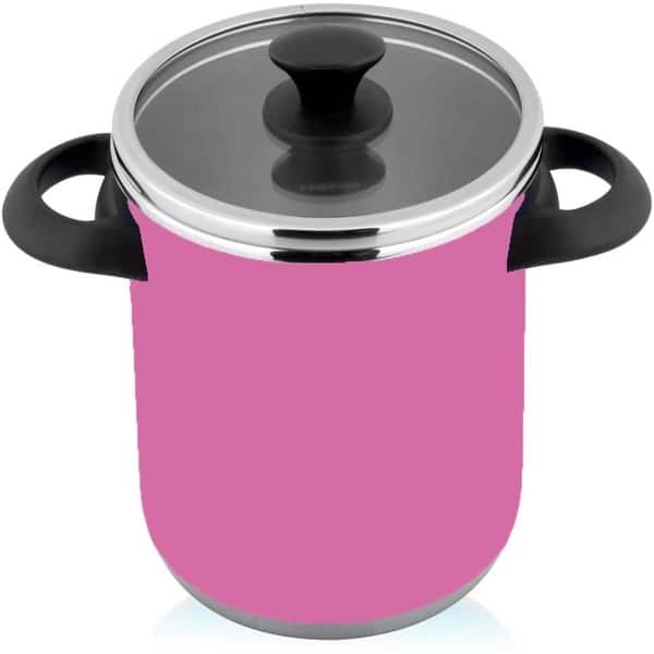 304 Stainless Steel Pressure Cooker Pink 5.5L - 33 x 24 x 24 CM - Bed Bath  & Beyond - 31423847