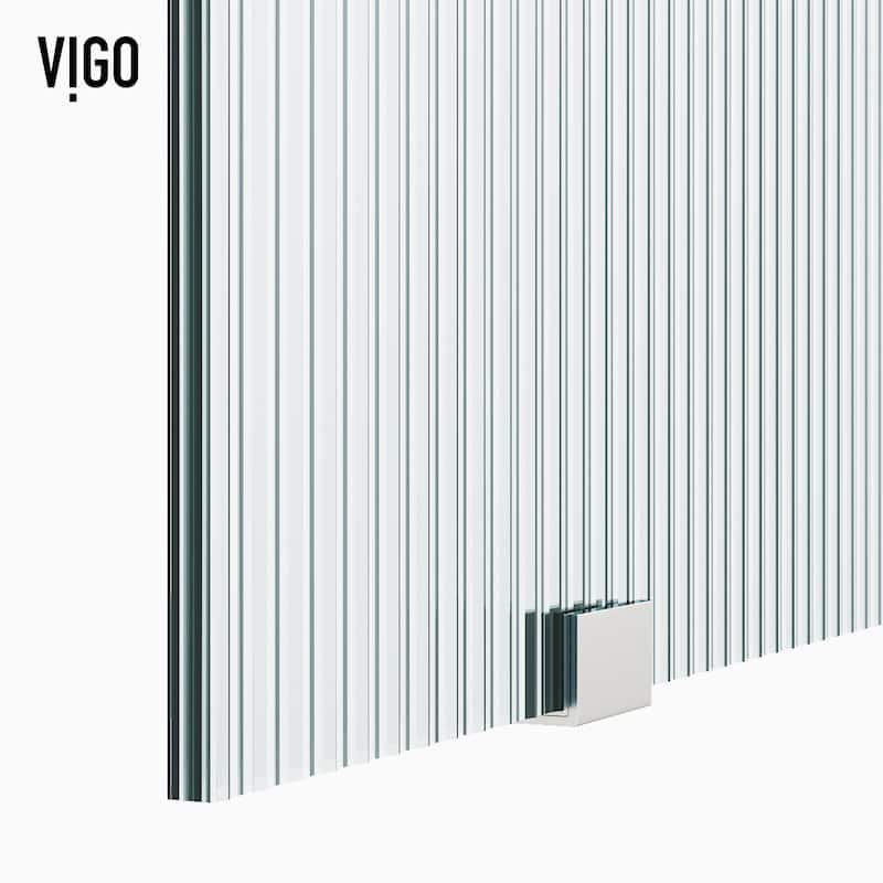 VIGO Elan 56" to 60" W x 66" H Frameless Sliding Tub Door