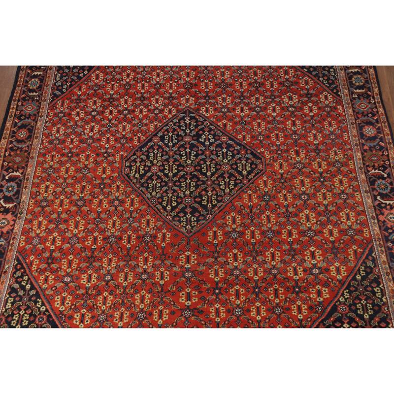 Hand Knotted Oriental 100% Wool Carpet Traditional Medallion Oranges & Rust Sultanabad Area Rug - 12' 0'' X 8' 8''