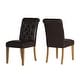 preview thumbnail 20 of 38, Benchwright Premium Tufted Rolled Back Parsons Chairs (Set of 2) by iNSPIRE Q Artisan Brown Bonded Leather