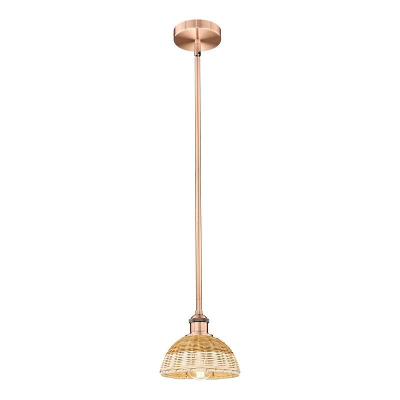 Innovations Lighting Endless Possibilities Edison - Bristol Natural II - 1 Light 8" Stem Hung Mini Pendant - Antique Copper/Natural