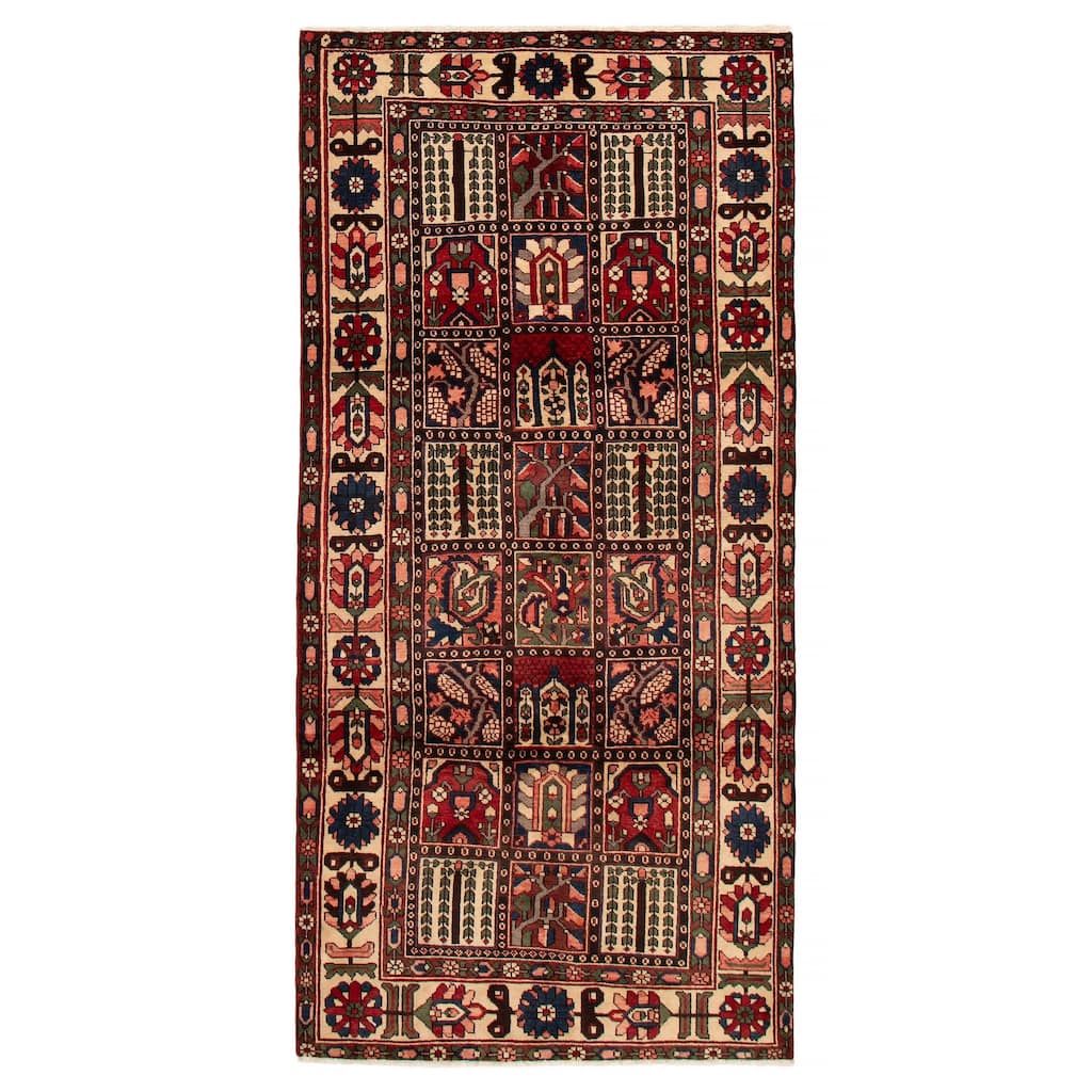 ECARPETGALLERY Hand-knotted Kayseri Vintage Multi Color Wool Rug - 4'10 x 9'10