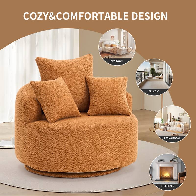 Single Seat Full Sponge Compression Swivel Chair Single Sofa