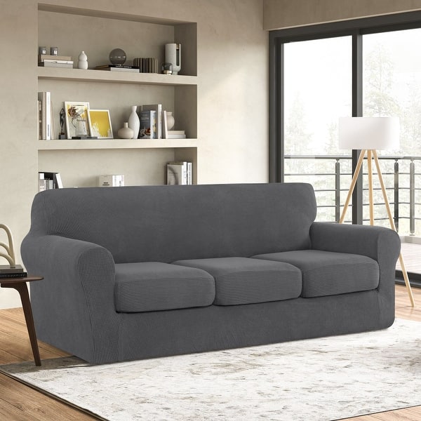 CHUN YI Sofa Cover with Separate Cushion Slipcover Stretch Cover On