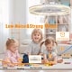 preview thumbnail 21 of 20, 19" RGB Flush Mount Ceiling Fan with Remote, Bladeless Crystal Design, 6-Speed DC Motor, Dimmable LED for Bedroom & Living Room