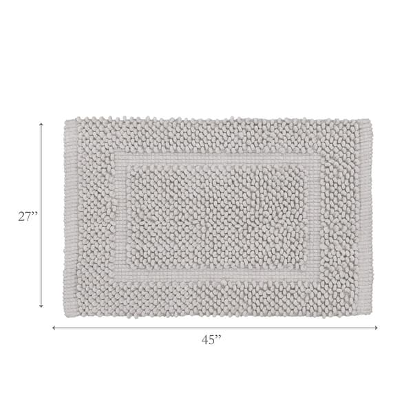 dimension image slide 24 of 30, Sophie Border Ultra-plush Chenille Non-Slip Cotton Bath Mat