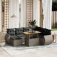 Option (Dark) Grey-3 corner+3 middle+footrest+table