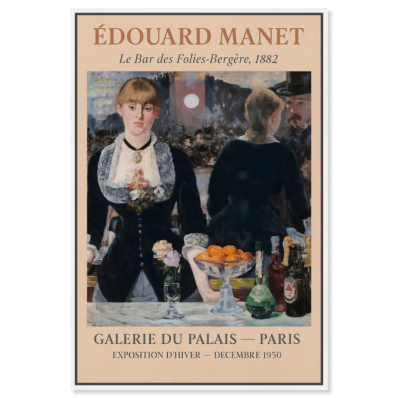 Manet's Famous Bar Canvas by Art Remedy - White - 10" x 15"