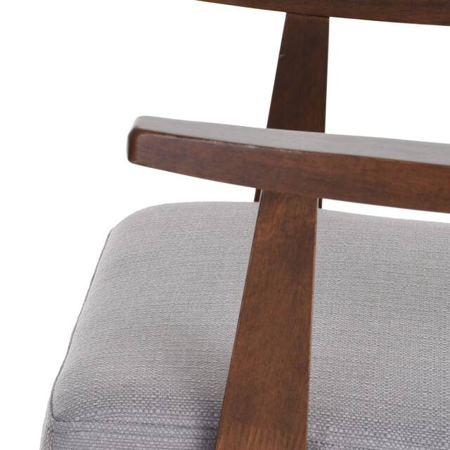 Zenvida Mid Century Modern Accent Armchair Solid Hardwood Upholstered