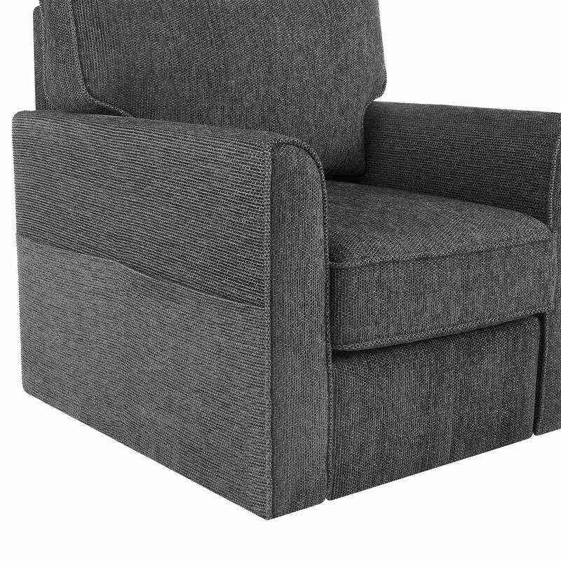 33"W 360 Swivel Modern Barrel Chair Accent Chair
