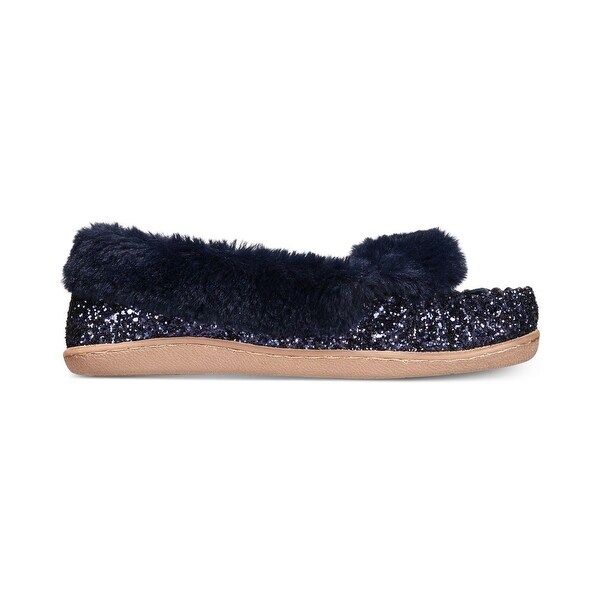 glitter moccasin slippers womens