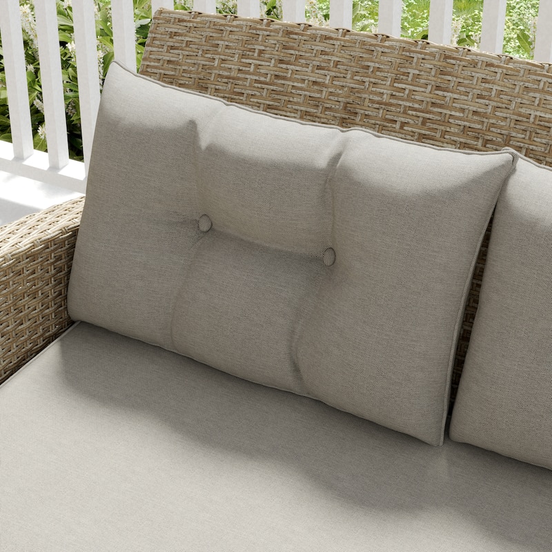 Corvus Armitage 4-piece Outdoor Resin Wicker Chat Set with Cushions