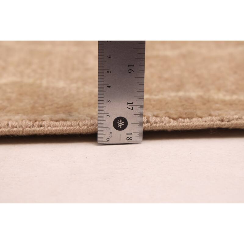 ECARPETGALLERY Hand-knotted Mystique Brown Wool Rug - 3'0 x 9'9