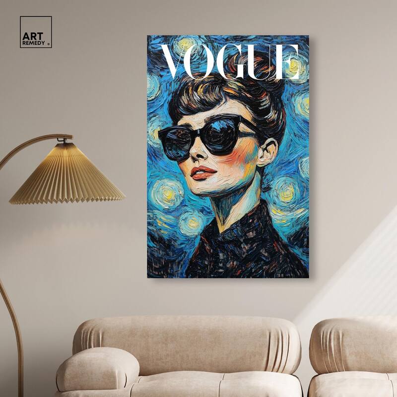 Starry Night Icon Canvas by Art Remedy, Gallery Wrapped