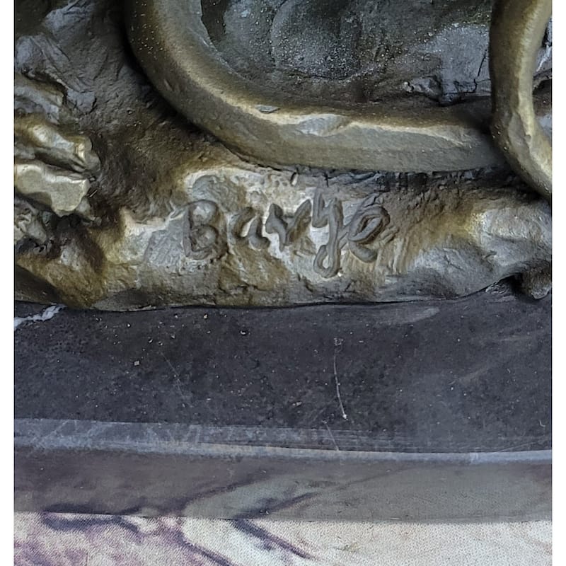 Hot Cast Bronze Sculpture Imitative Lion Vs Imitative Snake Serpent Statue Decor Gift Figurine Sale
