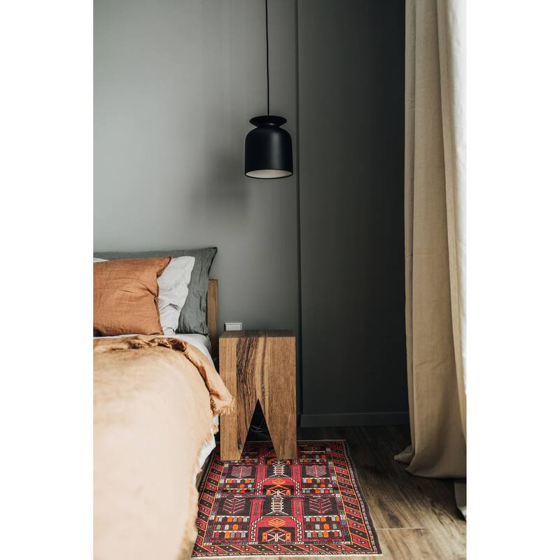 ECARPETGALLERY Hand-knotted Teimani Black Wool Rug - 2'9 x 4'8