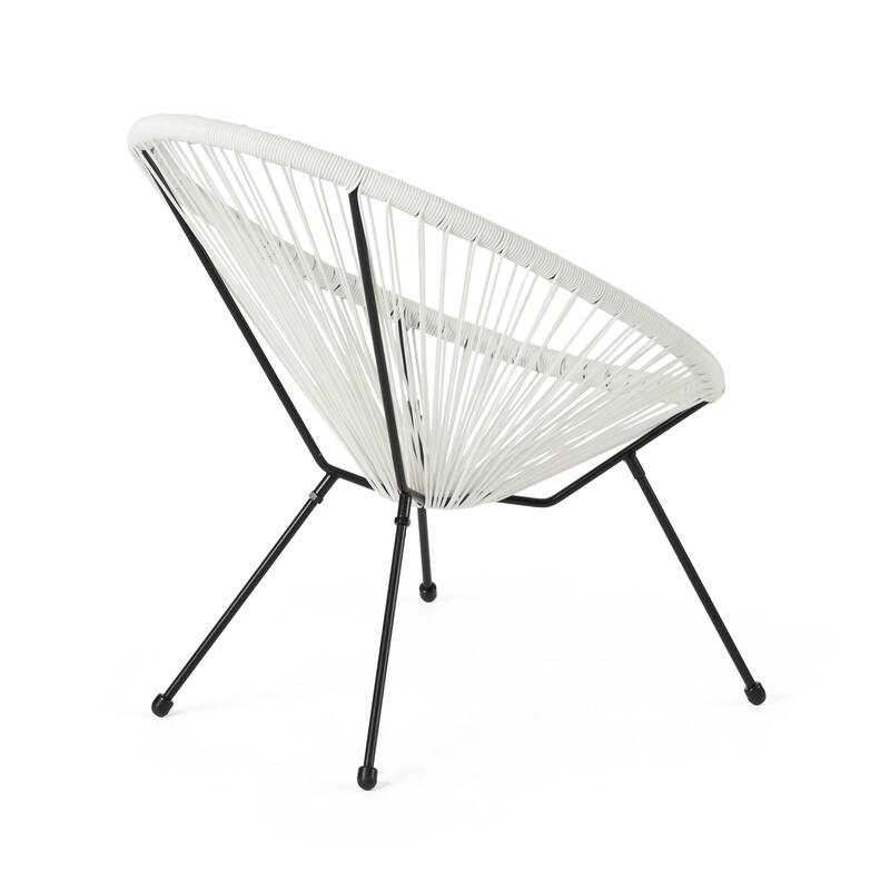 Anson Outdoor Steel/ PE Rattan Hammock Weave Chair (Set of 4) by Christopher Knight Home