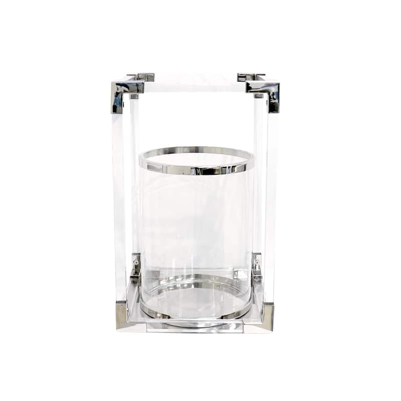 Pasargad Home Soren Stainless Steel & Lucite Lantern