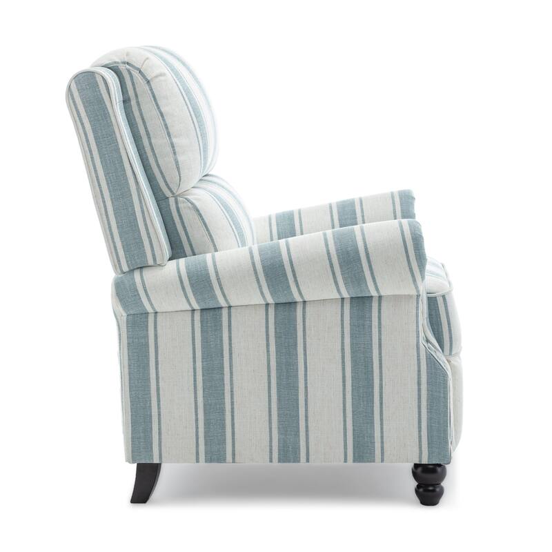 2 Set Manual Pushback Recliner Chair with Nailhead Trim