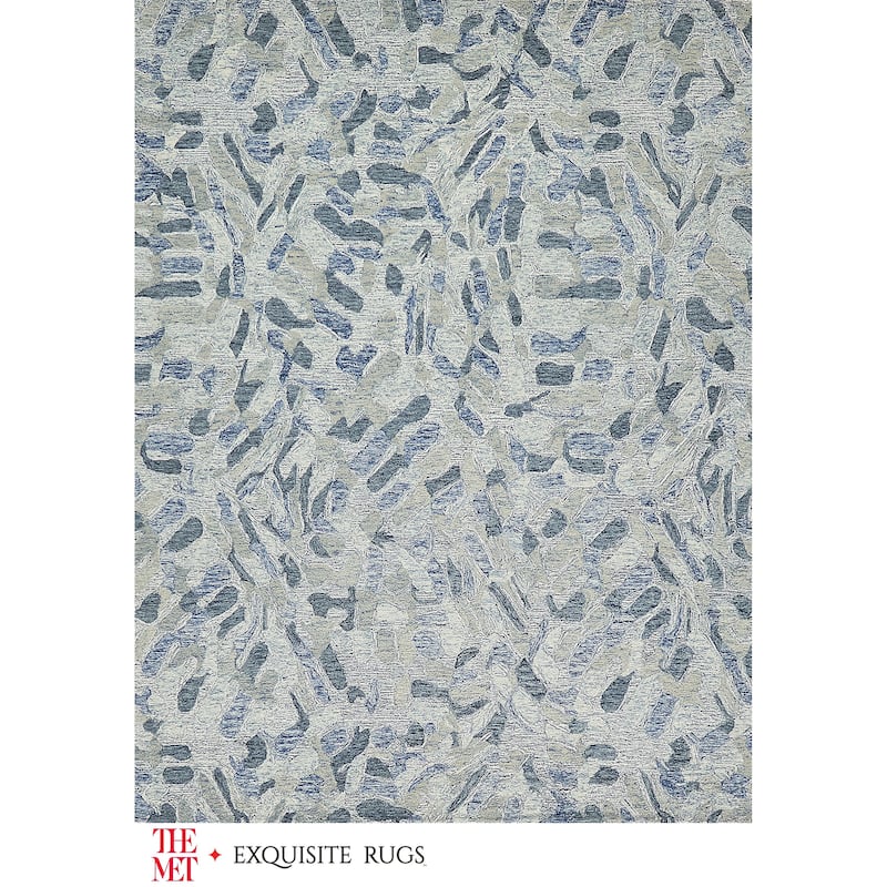 The Met X Exquisite Rugs Botanica Blue/Ivory/Multi Area Rug