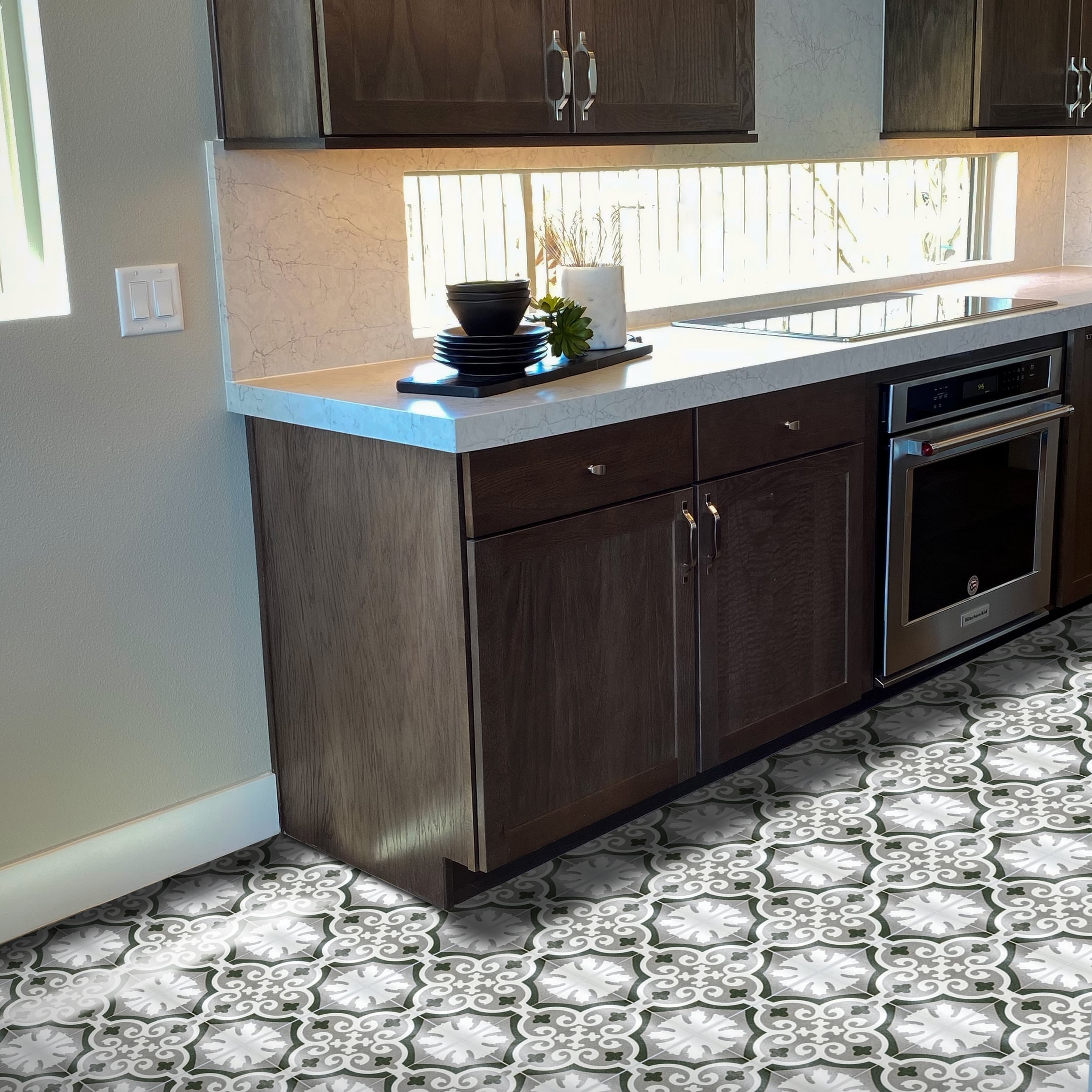 Shop Oviedo 8x8 Ceramic Floor Wall Tile Greys And White