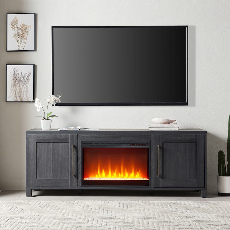 Chabot TV Stand with Crystal Fireplace