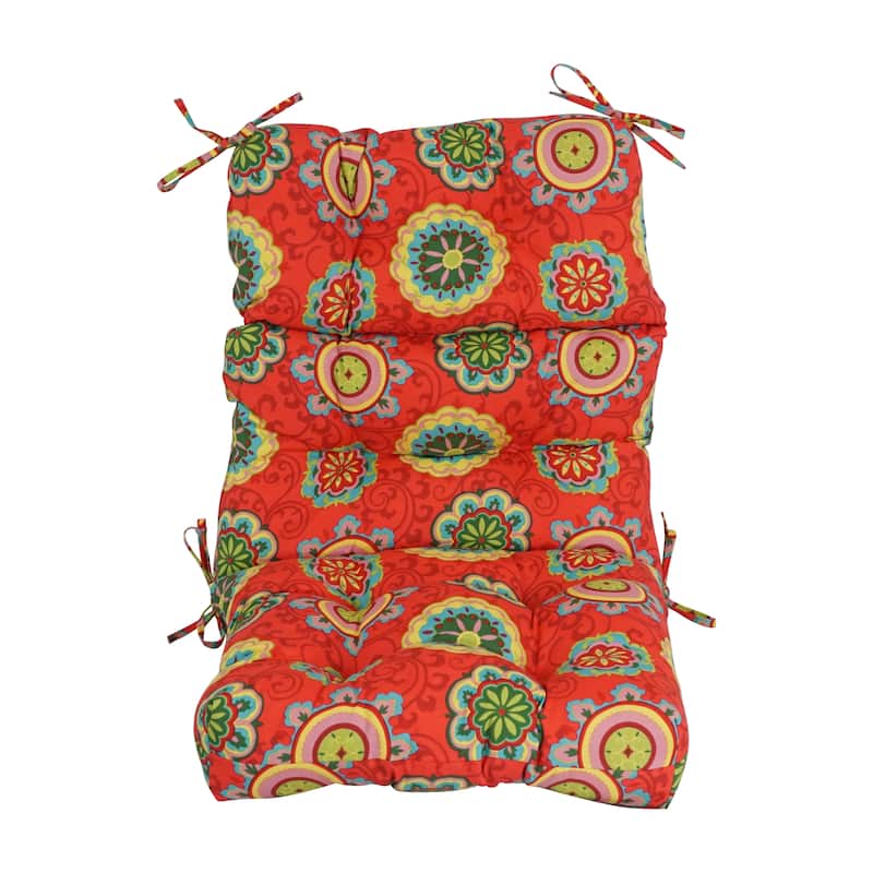 Multi-section Tufted Outdoor Seat/Back Chair Cushion (Multiple Sizes)