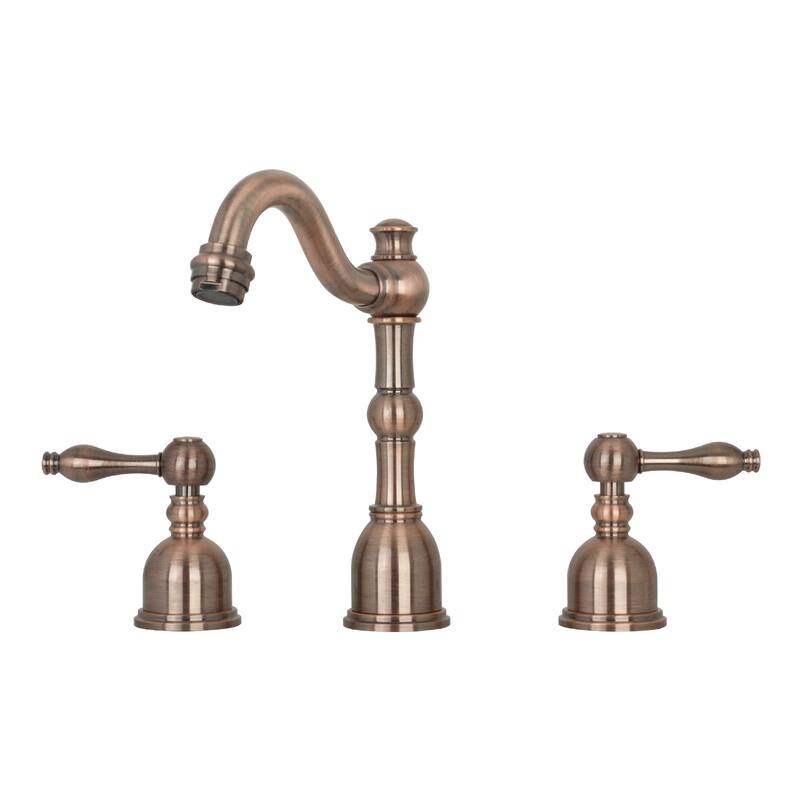 Widespread Two-handle Copper Bathroom Faucet - Antique Copper