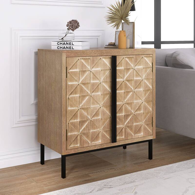 Make old styles 30" Wood 2-door Accent Cabinet in Natural