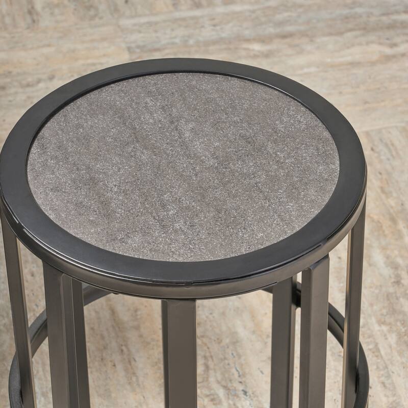 Lightweight Patio Table with Powder Coated Iron Frame