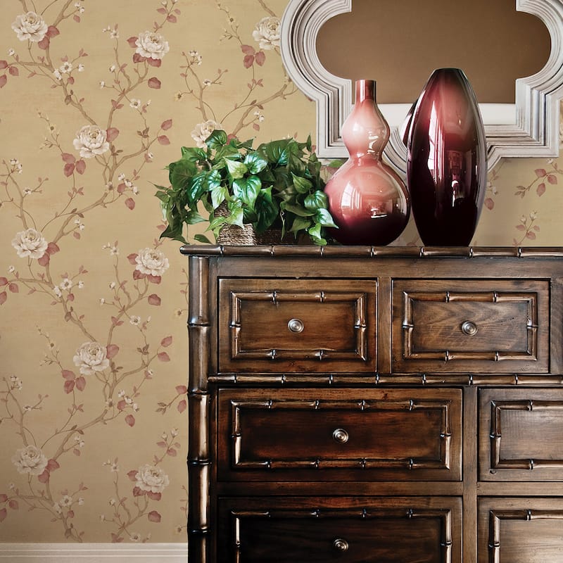 Galerie Wallcoverings Palazzo 2 Luisella Floral Vine Vinyl on Non-woven Matte Wallpaper Roll