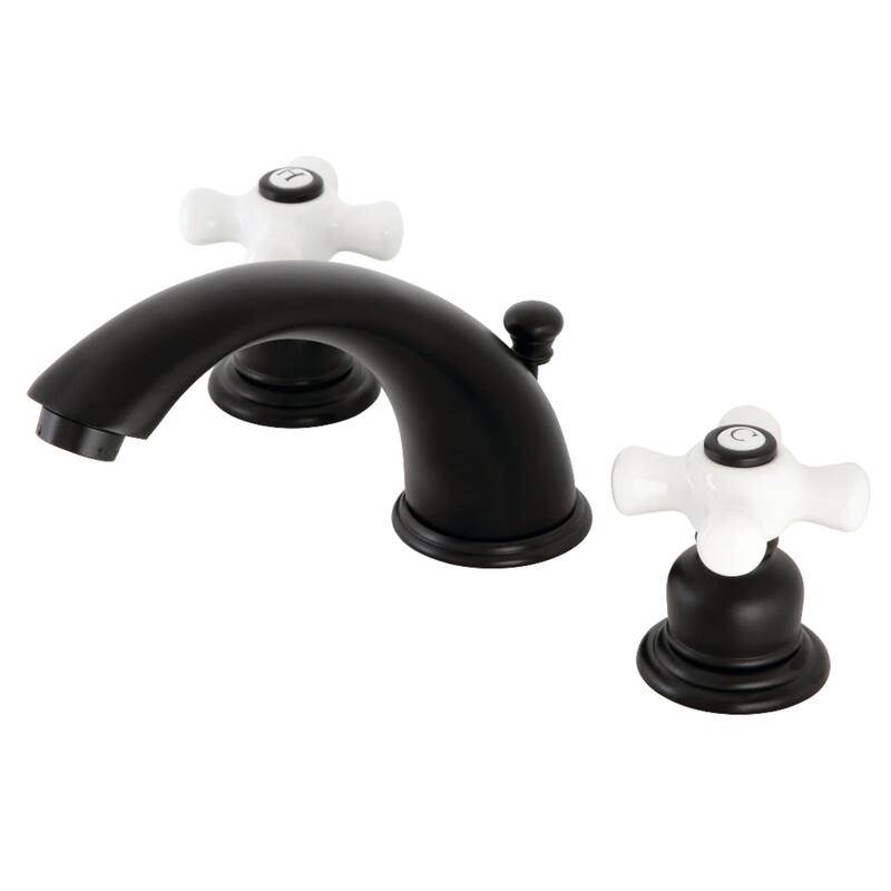 Kingston Brass Magellan 1.2 GPM Widespread Bathroom Faucet with Pop-Up - Matte Black