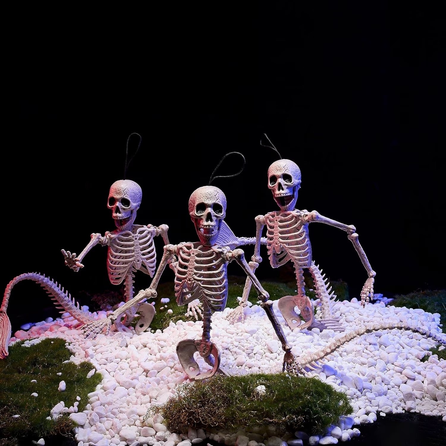 Mermaid Skeleton Hanging Plastic Bones Halloween Decorations