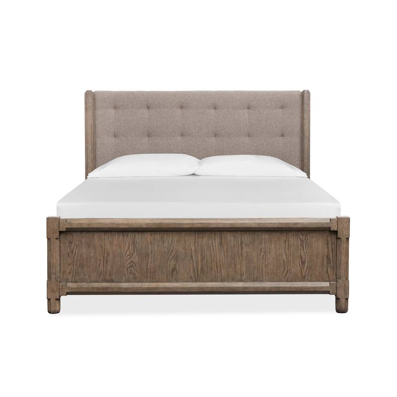 Magnussen Home Claremont Smokey Taupe Upholstered Panel Bed