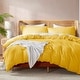 preview thumbnail 80 of 175, Nestl Ultra Soft Double Brushed Microfiber Duvet Cover Set with Button Closure Yellow - California King