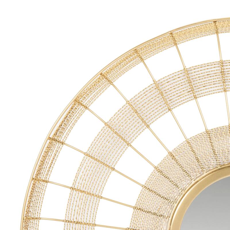 SAFAVIEH Sharday Brass 28-inch Round Decorative Mirror - 28" x 28" x 2" - 28Wx28Dx2H