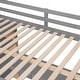 preview thumbnail 10 of 12, Full Size Loft Bed with Ladder, Shelves and Desk, Space-saving, Grey