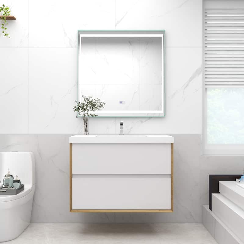 Selina 36" Wall Mounted Vanity with Single Sink - 36