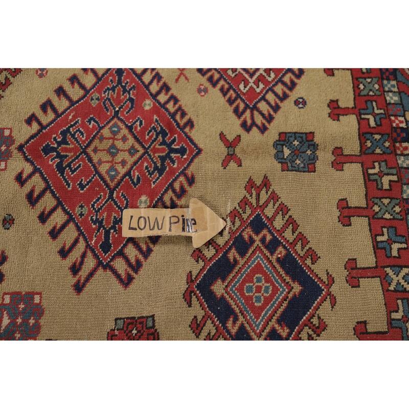 Kazak Vegetable Dye Antique Area Rug Handmade Wool Carpet - 7'9" x 9'3"