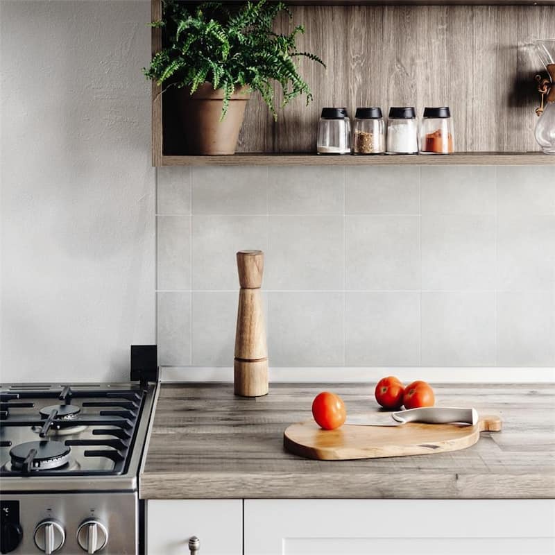 Merola Tile Twenties Grey 7-3/4" x 7-3/4" Ceramic Floor and Wall Tile