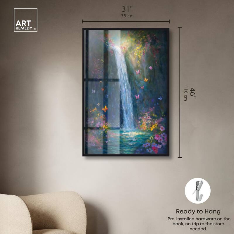 Hidden Falls II Shadowbox by Art Remedy