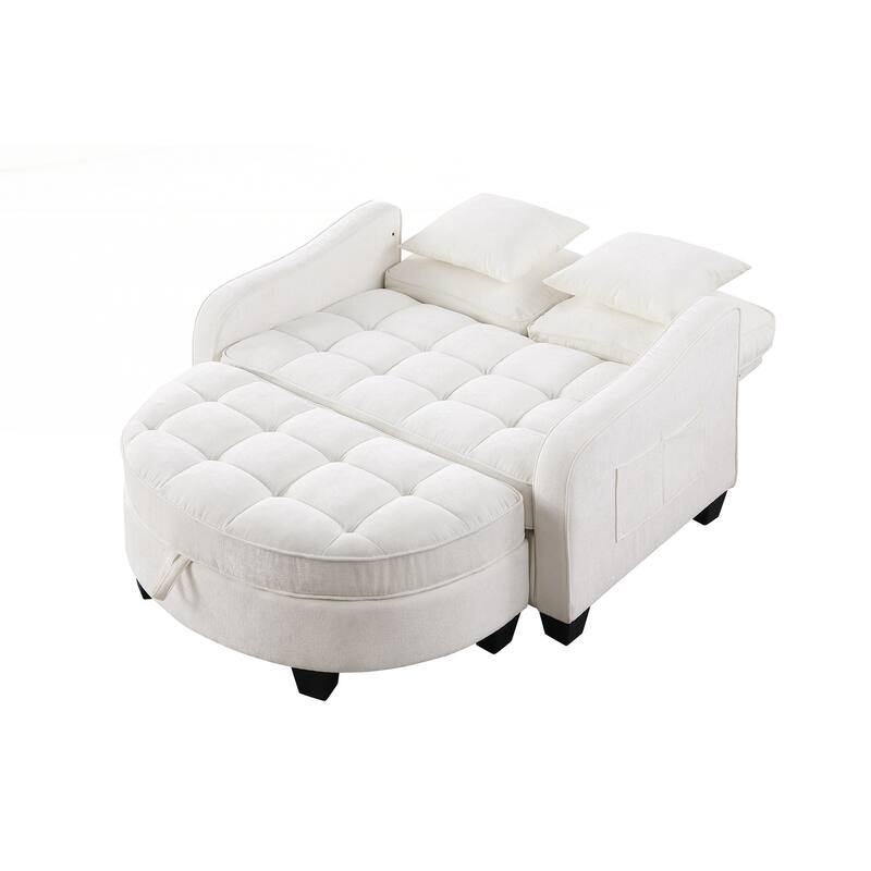 Sofa Comes with Two Small Throw Pillows, Suitable for Living Room and Bedroom