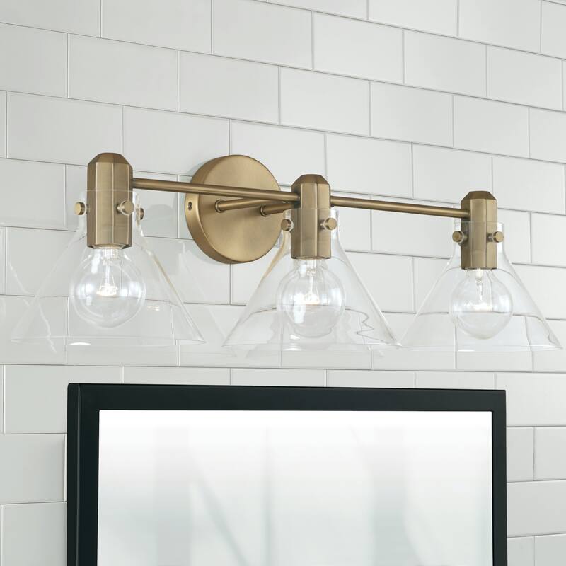 Greer 3-light Bath/ Vanity Fixture w/ Clear Glass